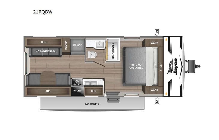Representative floor plan provided by a trusted RVshare partner.