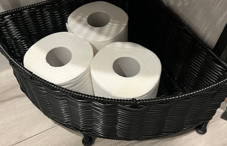 Three extra toilet paper