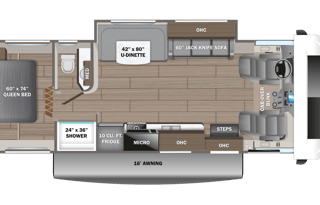 RV with updated shower