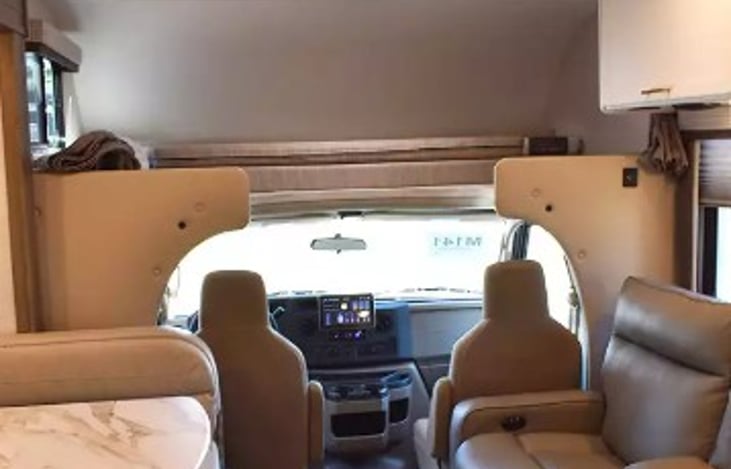Double Bed - Bunk above Front Seats
