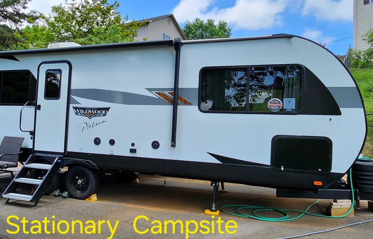 We do offer a campsite on our private property.  "Crowley's Cove on Douglas Lake" semi-private site within a small lakeside community.  $200 nightly rate (1-3 night stays available)