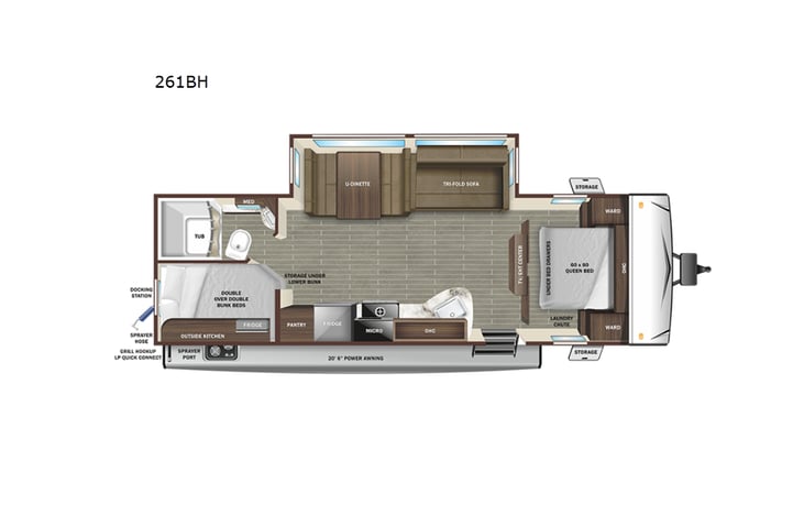 Representative floor plan provided by a trusted RVshare partner.