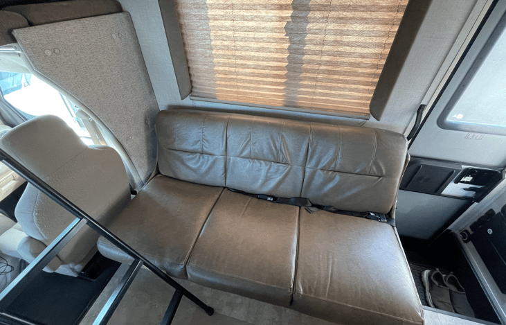 3-person sofa that turns into a full-size bed.