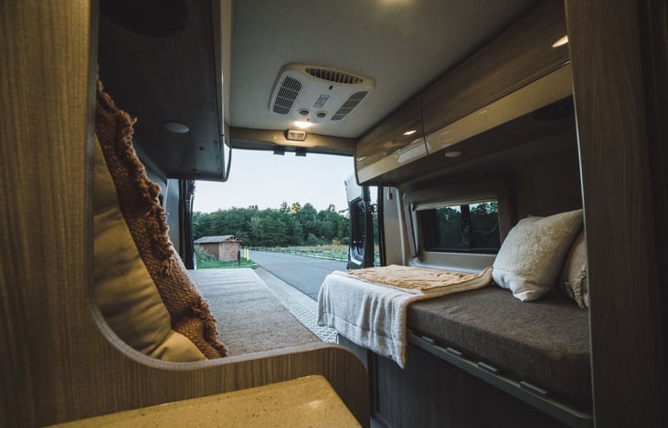 The king size support frame slides right under the couch cushion for providing more entertaining space and easy walk through access!