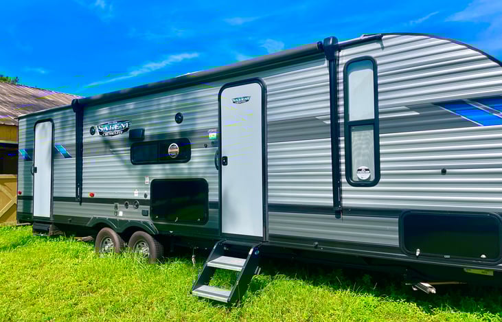 Double door entrance one leads to living room and second one leads to bathroom