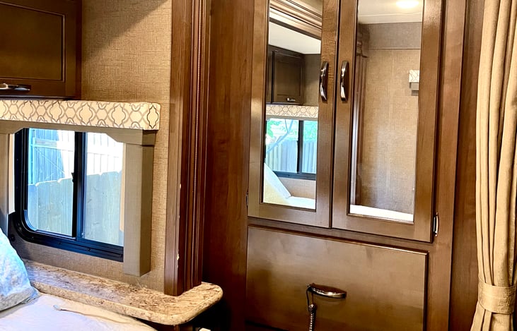 Plenty of closet and storage.  Master compartment has electrical and USB outlets