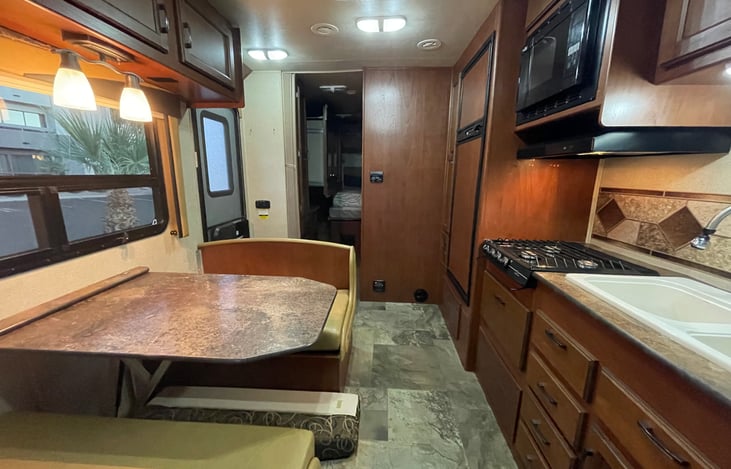 View from cab toward rear