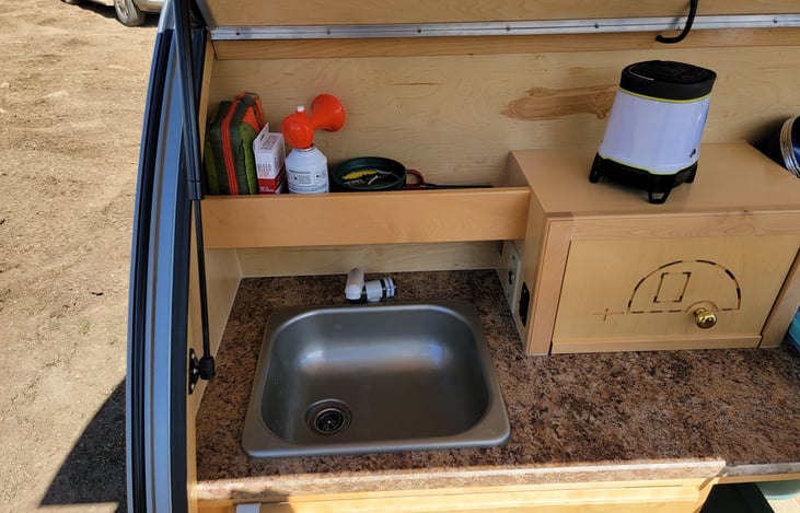 Sink.

Where there is an access to a 5-gallon fresh.