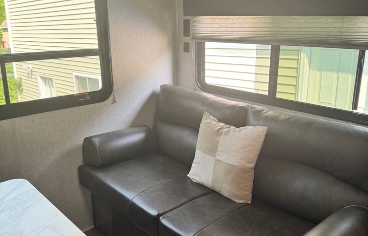 Couch is a jack and jill - will fold into bed.