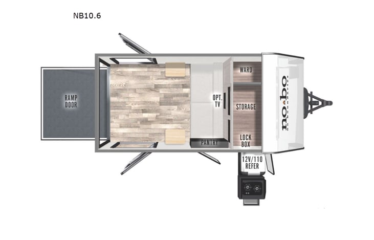 Representative floor plan provided by a trusted RVshare partner.