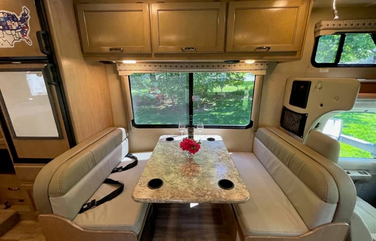 Dinette converts into sleeper.