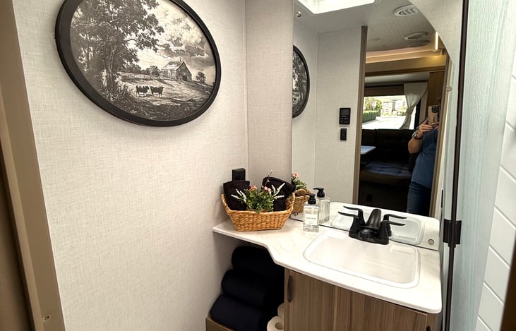 “Vanity and sink area.”