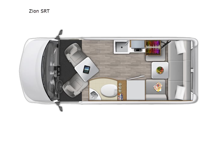 Representative floor plan provided by a trusted RVshare partner.