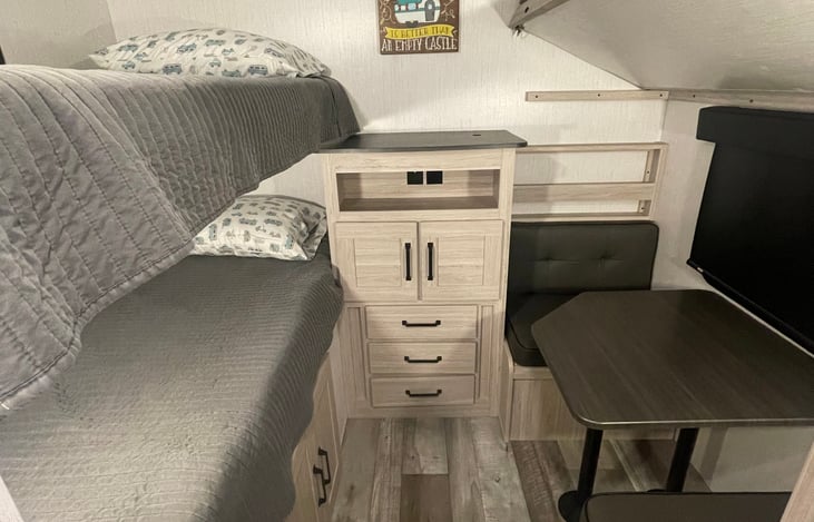 Plenty of space for family to hang out and sleep in the bunk room.