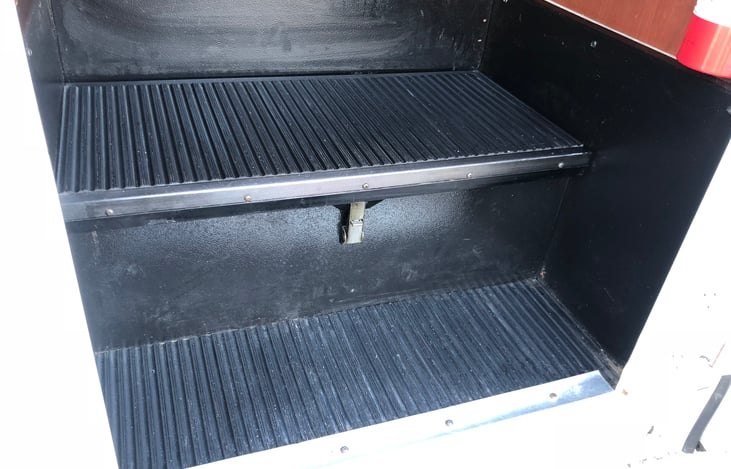 Most Class C Rv's only come with one standard battery for all of your power and heating when you are dry coming. Our Minnie Winnie boasts 2 advanced golf cart batteries under them step for extra power