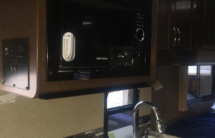 Microwave works if unit plugged in or if generator is on.