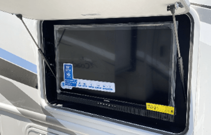 Outside cable TV to watch movies under the stars