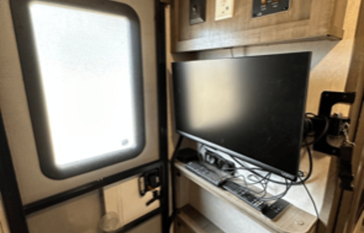 Smart Tv, indoor outdoor stereo and satelite.