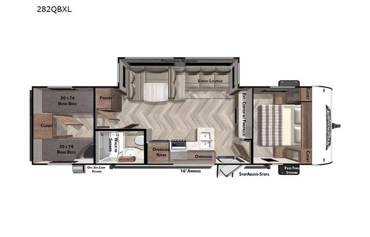 Representative floor plan provided by a trusted RVshare partner.