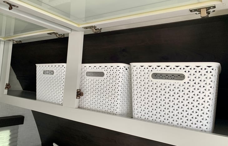 Main Closet. Organizers are included.