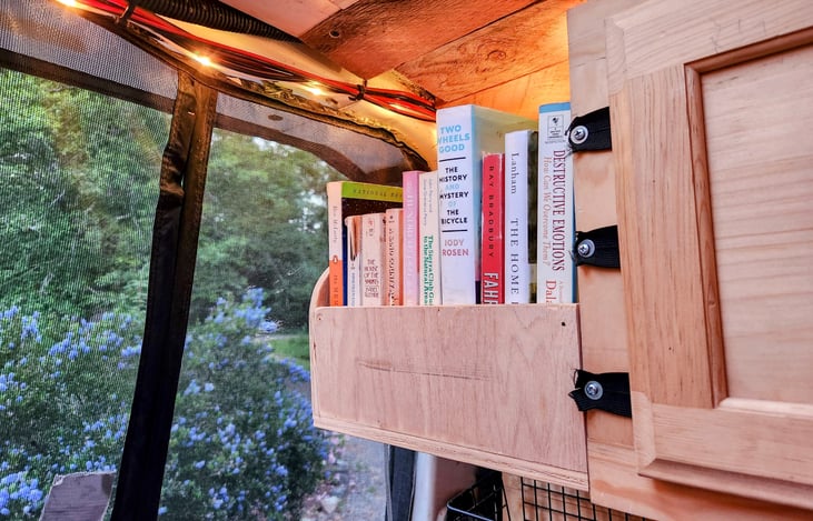 Grab a book off the bookshelf!