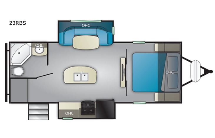 Representative floor plan provided by a trusted RVshare partner.