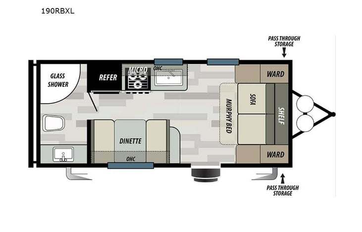 Representative floor plan provided by a trusted RVshare partner.
