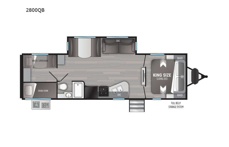 Representative floor plan provided by a trusted RVshare partner.