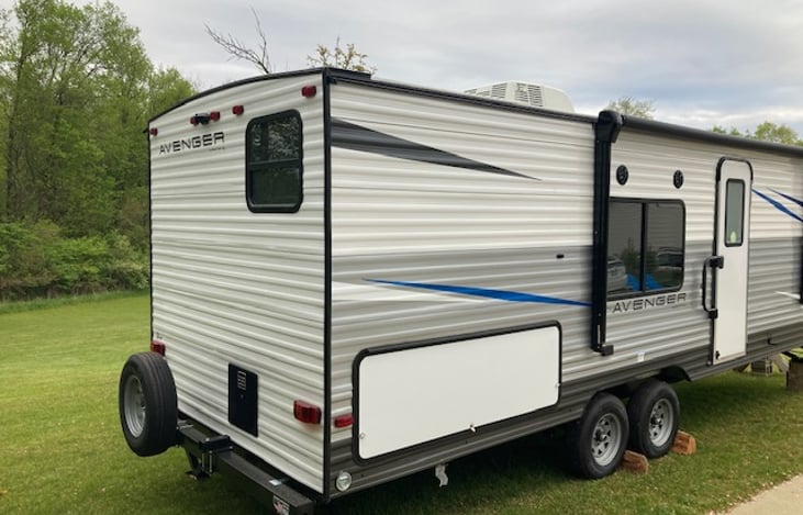 Outside Kitchen compartment (large white folding door)