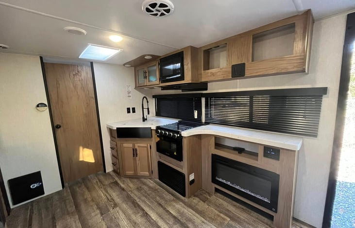 Fireplace with TV Attachment!