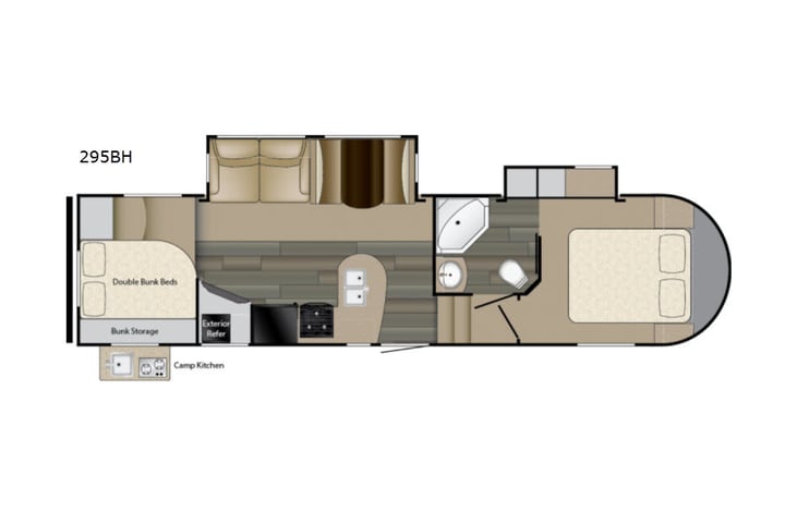 Representative floor plan provided by a trusted RVshare partner.