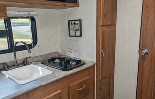 Tow-Friendly, Lightweight trailer with bunks!