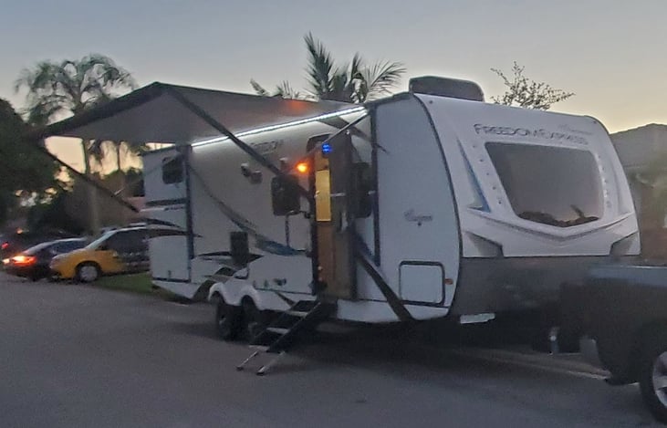 Outside with Awning On