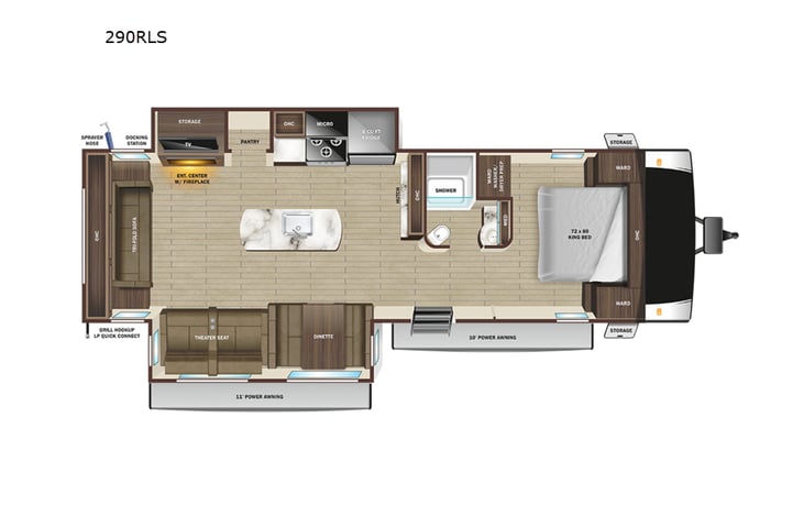 Representative floor plan provided by a trusted RVshare partner.