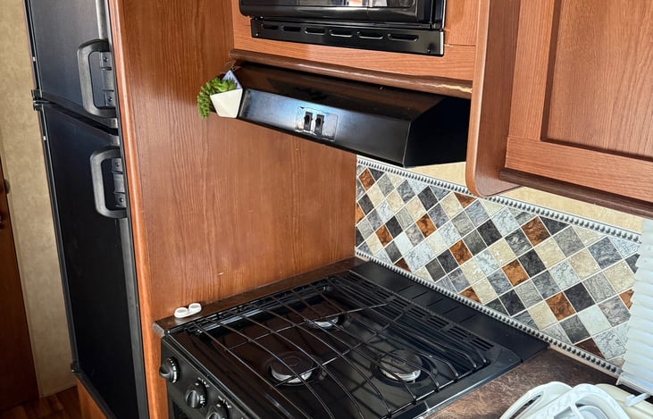Stove and sink area