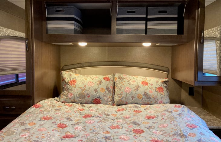 Main bedroom with closets & overhead storage