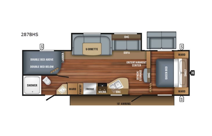 Representative floor plan provided by a trusted RVshare partner.