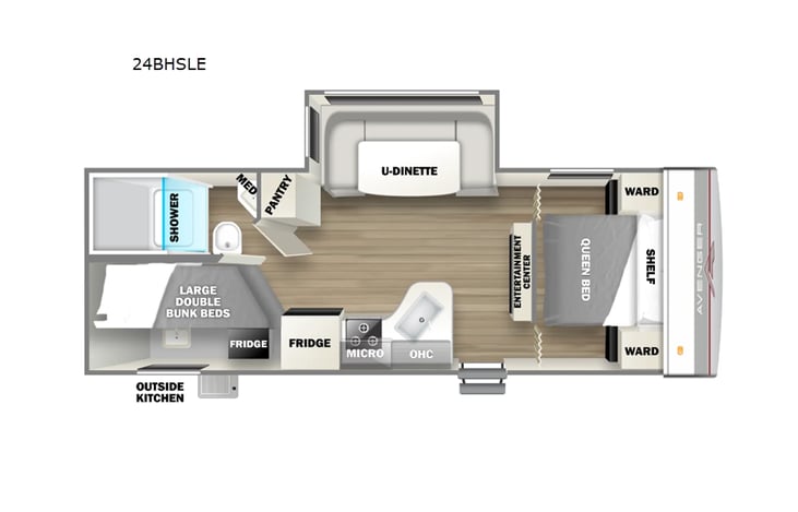 Representative floor plan provided by a trusted RVshare partner.