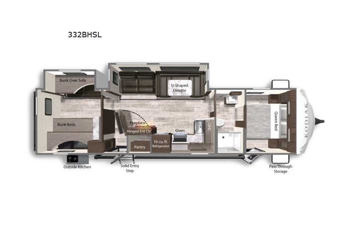 Representative floor plan provided by a trusted RVshare partner.