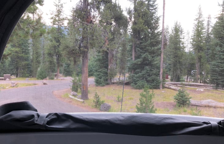 Crater Lake view from pop up bed