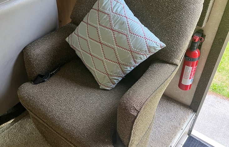 swivel chair behind passenger seat