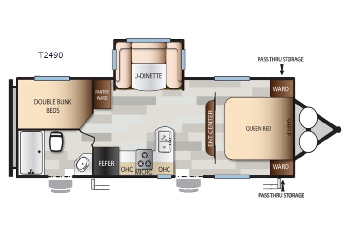 Representative floor plan provided by a trusted RVshare partner.