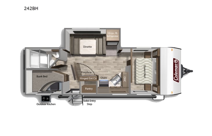 Representative floor plan provided by a trusted RVshare partner.