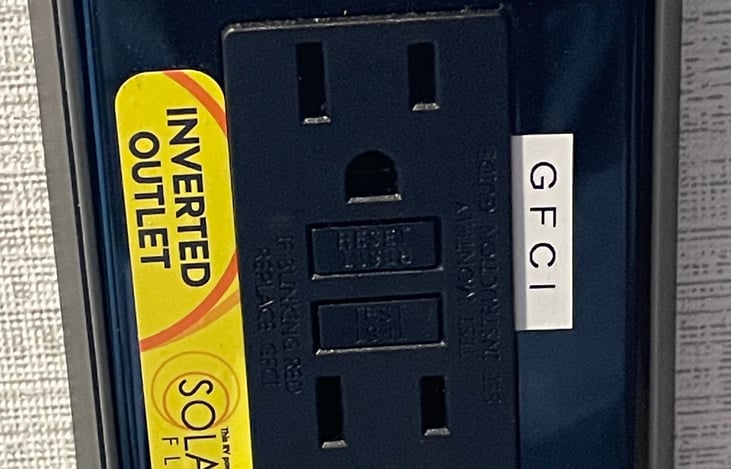 Ground Fault Circuit Interrupt (GFCI) protected outlets