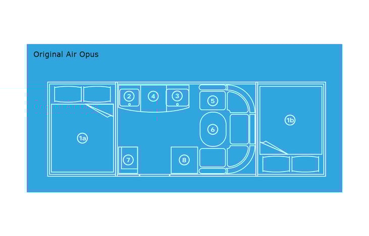 Representative floor plan provided by a trusted RVshare partner.