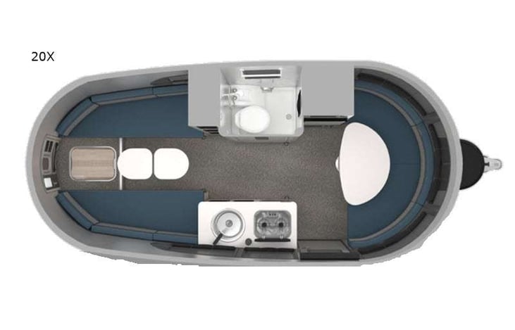 Representative floor plan provided by a trusted RVshare partner.