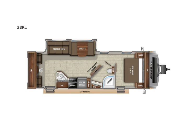 Representative floor plan provided by a trusted RVshare partner.