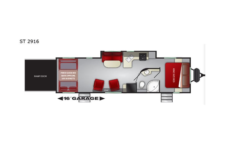 Representative floor plan provided by a trusted RVshare partner.