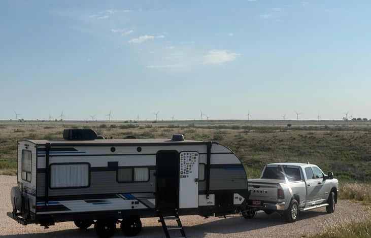 This camper loves adventure but has also made a great remote-work little home.