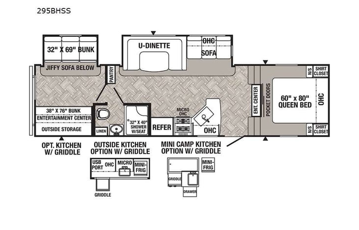 Representative floor plan provided by a trusted RVshare partner.